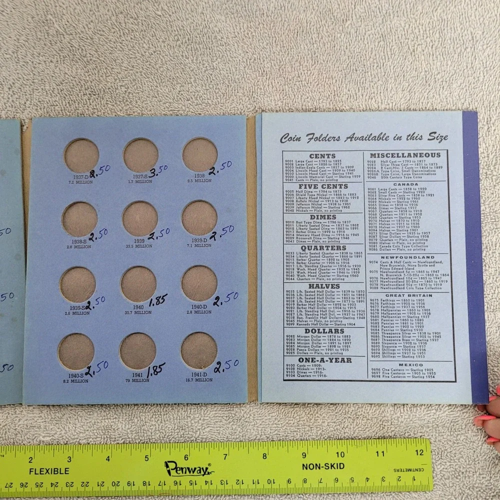 Whitman Washington Head‎ Quarter Collection 1932-1945 Coin Folder No. 9018 Blue
